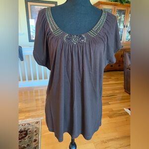 Chico’s Embellished Brown Women's Top